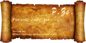 Percsy Zsóka névjegykártya